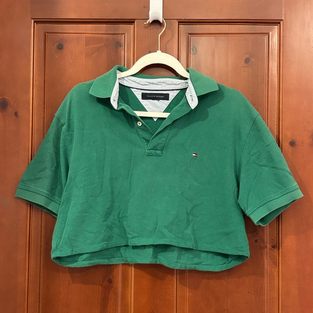 Reworked Cropped Tommy Hilfiger Shirt